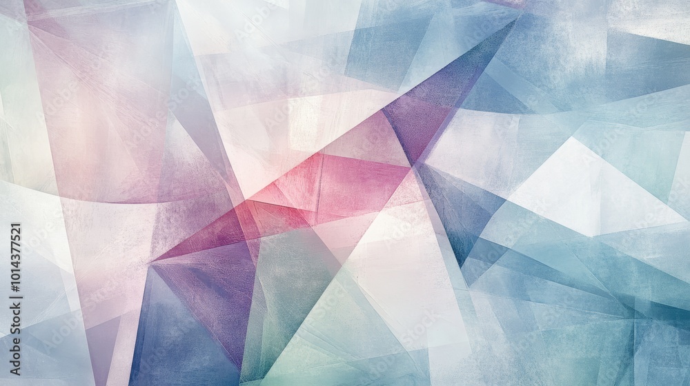 Aufkleber abstract geometric artwork with pastel colors and textured finish. modern design and creative concep