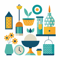 set of gardening icons