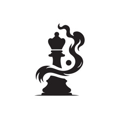 Creative Chess Piece Silhouette Logo Icon: A Modern and Stylish Design Perfect for Game-Related Branding, Sports Marketing, and Strategic Ventures 