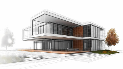Continuous line simple house. One line illustration of housing,real estate,property. Single line vector illustration.