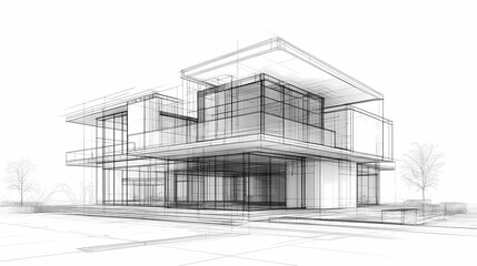 Continuous line simple house. One line illustration of housing,real estate,property. Single line vector illustration.