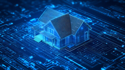 Continuous line simple house. One line illustration of housing,real estate,property. Single line vector illustration.