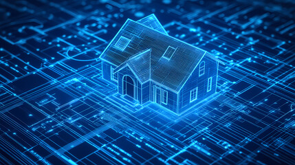 Continuous line simple house. One line illustration of housing,real estate,property. Single line vector illustration.