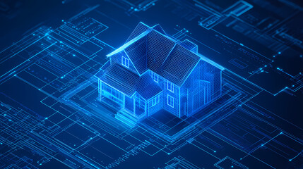 Continuous line simple house. One line illustration of housing,real estate,property. Single line vector illustration.