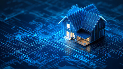Continuous line simple house. One line illustration of housing,real estate,property. Single line vector illustration.