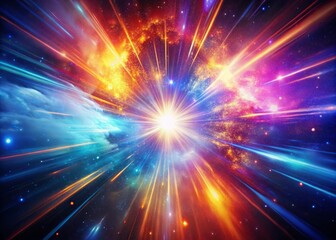 Naklejka premium An eye-catching heavenly portal, radiating vibrant colors and cosmic elements, ideal for enriching sci-fi and fantasy