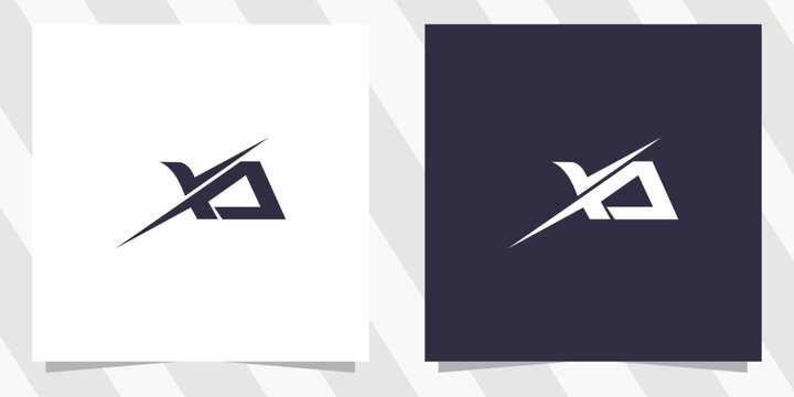 letter xa ax logo design vector