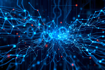 Abstract fractal pattern with glowing lights, perfect for technology and science concepts. suitable for digital wallpaper