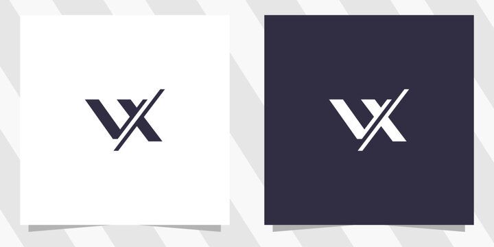 letter xv vx logo design vector