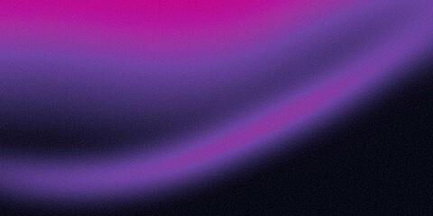 Grainy background noisy pink purple black abstract glowing color wave black backdrop vibrant dark banner poster design