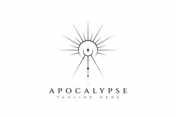 Apocalypse Logo Design Dark and Mysterious Geometric Symbol Pattern Gothic