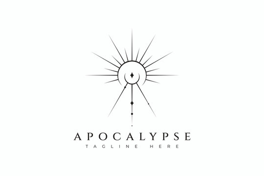 Apocalypse Logo Design Dark and Mysterious Geometric Symbol Pattern Gothic