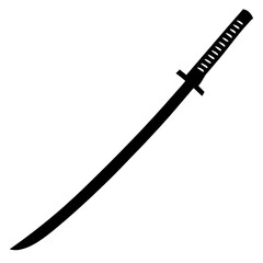 Samurai Sword Silhouette vector illustration