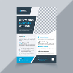 Modern  Corporate flyer design template set, professional business flyer layout vector