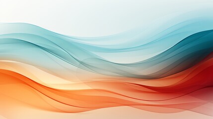 Abstract Fluid Wave Forms in Cool and Warm Tones