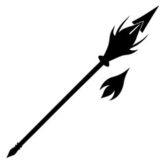 Spear Silhouette vector illustration