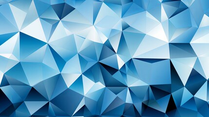 Abstract Geometric Pattern in Shades of Blue and White, Featuring a Multifaceted and Textured Surface