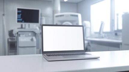 The Laptop in Medical Workspace