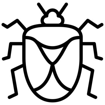 recommend clip art: stink bug icon illustration design with outline