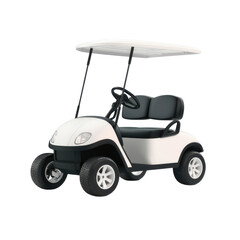Modern Golf Cart with Sleek Design and Comfort Features  on transparent background