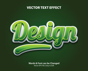 3D Design Green Text Effect
