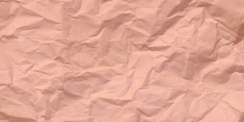 Fototapeta premium Sheet of crumpled brown paper, vector background.