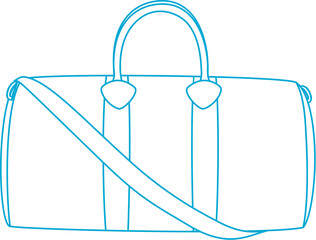 Vintage Duffle Bag Lineart