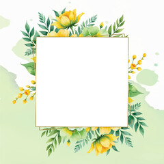 Flower botanical instagram frame post background