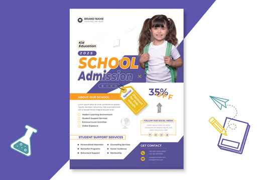 School Admission Flyer Template