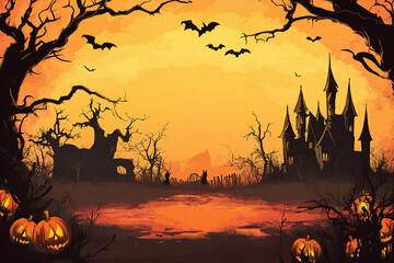 Halloween border for design