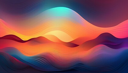 art Digital Grid with Neon Highlights