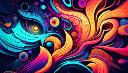 art Organic Fluid Shapes with Soft Colors