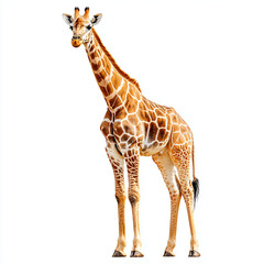 Obraz premium a giraffe isolated in white background