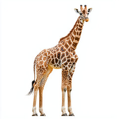 Obraz premium a giraffe isolated in white background