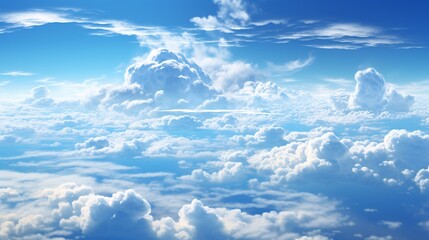 A deep blue sky with high, thin clouds