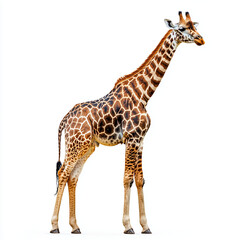 Naklejka premium a giraffe isolated in white background