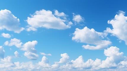 Obraz premium A deep blue sky with thin, streaky clouds creating a stunning contrast