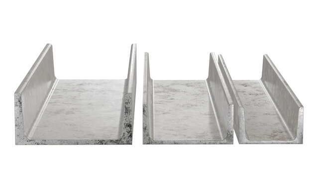  Structural Profile: The image depicts a structural profile commonly known as a U-beam or parallel flanged channel (PFC).