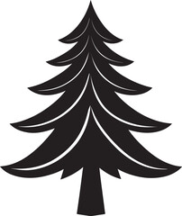  Christmas tree Silhouette Vector illustration