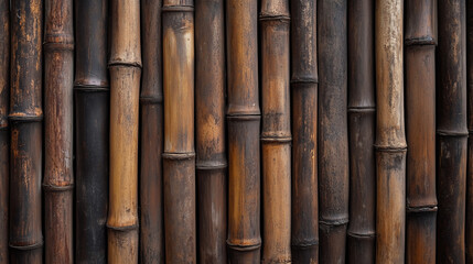 Obraz premium Detailed Brown Bamboo Texture Pattern 