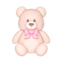 Cute 3D Pink Baby Shower