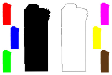 Malheur County, Oregon State (U.S. county, United States of America, USA, U.S., US) map vector illustration, scribble sketch map