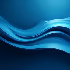 Obraz premium Blue curves and the waves of the sea range from soft to dark vector background flat design style background, Wallpaper, Photo for post banner. Ai Generated