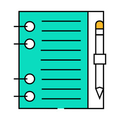 replaceable leaflet diary line icon vector. replaceable leaflet diary sign. isolated symbol illustration