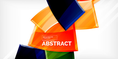 Colorful geometric abstract shapes. Illustration For Wallpaper, Banner, Background, Card, Book Illustration, landing page