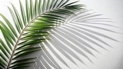 Soft silhouettes of palm leaves grace a clean white backdrop, offering a minimalist aesthetic that inspires creative