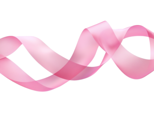 Pink Flowing Silk Ribbon on White Background - Isolated Transparent Design Element