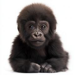 Fototapeta premium Baby Gorilla Isolated