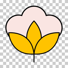 Cotton organic icon, clothing symbol natural symbol, web graphic vector illustration