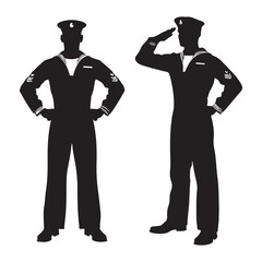 Navy  Saluting vector